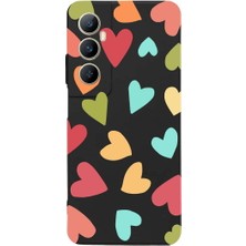 PrintiFy Realme C65 ile Uyumlu Tropikal Kalpler (0214B) Tasarımlı Siyah Lansman Kılıf