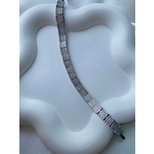 Su Yolu 5 Sıra Zirkon Taşlı Gümüş Bileklik