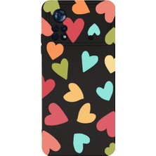 PrintiFy Poco X4 Pro ile Uyumlu Tropikal Kalpler (0214B) Tasarımlı Siyah Lansman Kılıf