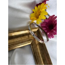 Çelik Gümüş Renk Zirkon Taşlı Bileklik