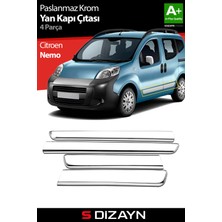 S-Dizayn Citroen Nemo Krom Yan Kapı Çıtası 4 Prç 2008-2017