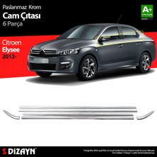 S-Dizayn Citroen C-Elysee Krom Cam Çıta 6 Prç 2013-2017