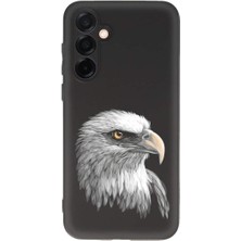 PrintiFy Samsung Galaxy A26 ile Uyumlu Kartal (0214C) Tasarımlı Siyah Lansman Kılıf