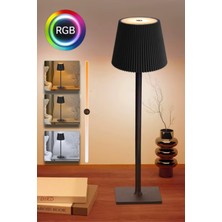 Ecuy Şarjlı LED Masa ve Gece Lambası Ev Restoran Otel Bar Ambiyans Işık 2 Mod Rgb Ayarlanır Işık Demonte