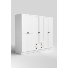 PlatinReyon 6 Kapak 2 Çekmece Gardırop