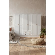 PlatinReyon 6 Kapak 2 Çekmece Gardırop