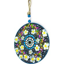 Handmade Şans ve Koruma Getiren El Boyaması Ahşap Nazarlık – 20 cm Çapında-Model-6