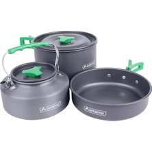 Orcamp 3 Lü Kamp Tencere Seti Alüminyum Materyal ile Hafif ve Taşınabilir Dış Mekan Ekipmanı