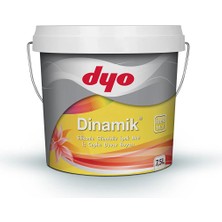 Dyo (7125) Sis Beyazı 7,5lt Dinamik Ipekmat Silikonlu Silinebilir Iç Cephe Duvar Boyası