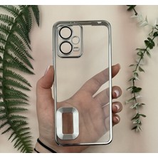 Elixem Xiaomi Note 12 5G Uyumlu Şeffaf Kenarlar Gümüş Omega Kılıf