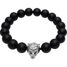 Chavin Lastikli Doğal Oniks Taşlı Erkek Bileklik EY44