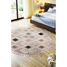 Halı Sepeti Enti Bonn 8804 Gri Daire Iskandinav Halı Salon Halısı Kesme Halı Yolluk