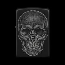 Alsepeteavm Benzinli Çakmak Kuru Kafa Figürlü E Harfli Tasarım - V85