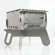 Outdoven X4 Paslanmaz Çelik Ateş Kutusu & Mangal / Hem Ocak Hem Mangal