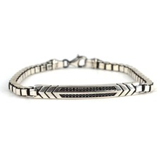 Nusret Takı 925 Ayar Gümüş Oniks Taşlı Çavuş Motifli Bileklik