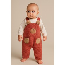 Katia & Bony Bebek Teddy Desenli Tulum Kırmızı