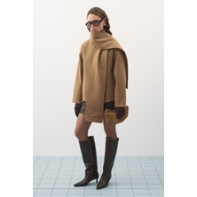Jolamier Atkılı Kısa Kaban Camel