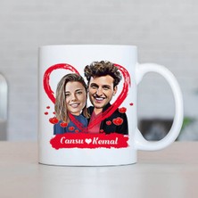 Hr Production Sevgileye-Arkadaşa Özel Hediyelik|kişiselleştirilebilir Karikatür Hediye Kupa Bardak