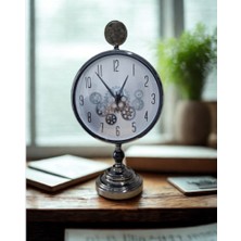 Krd Home Masaüstü Hareketli Çarklı Saat Siyah KRD-7467