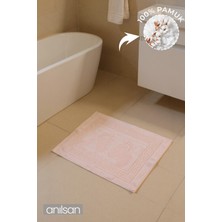 Anılsan Pudra Greek Ayak Havlusu - 50x70 Cm, 245 Gr, %100 Pamuk, Spa Ve Otel Banyo Paspası