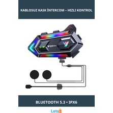 Letsii Bluetooth 5.3 Su Geçirmez Kablosuz Motosiklet Kask Intercom
