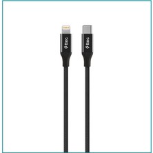 Ttec Alumicable Hızlı Şarj Kablosu, Usb-C - Lightning, 1.5 M, Siyah
