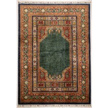 El Dokuma Afgan Halı Yeşil Renk 3 Metre Kare