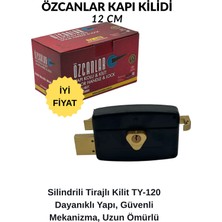 Trade Bazaar  Kapı Kilidi 12 cm – Kısa Model, Karşılıksız | Silindrili Tirajlı Kilit TY-120 | Dayanıklı Yapı, Güvenli Mekanizma ve Uzun Ömürlü Kapı Kilidi Çözümü