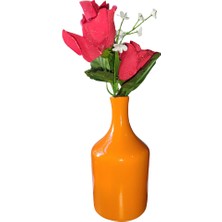 Turuncu Oranje Dekoratif Çiçek Vazosu