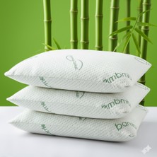 Heyner Bamboo Yastık 50X70 Visco Bambu Yastık 3 Adet Çift Kişilik Ortopedik Yastık 1200 gr