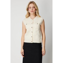 Eskişehir Mağazacılık 66922 Onteks Yelek Cepli Sıfır Yaka Triko