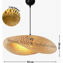Mosso Avize Madera Bambu Sarkıt Avize – 40 cm