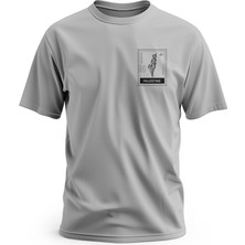 Zaytoon Tişört, Kısa Kollu Yan Küçük Filistin Posta Yazılı Dijital Baskılı Pamuk Rahat T-Shirt
