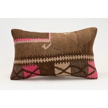 Kilim Wholesale El Yapımı Kilimden Yapılmış Vintage Kırlent Kılıfı, Yün, 30X50 cm