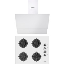 Kumtel Plus 2\'li Beyaz Ankastre Set (Ocak-Davlumbaz)