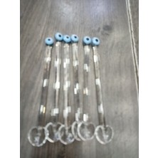 Drhn El Yapımı Cam Çay Kaşığı Bebek Mavi 12 Adet