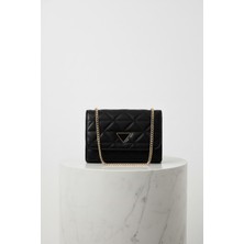 Random Shopping Kapitone Mıknatıs Kapaklı Zincir Askılı Kadın El Kol ve Omuz Çantası