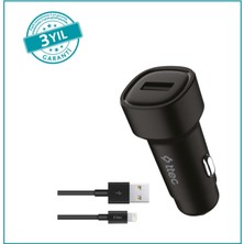 Ttec Smartcharger Araç Şarj Aleti, Lightning Kablo,  2.4A, 12 W, Siyah