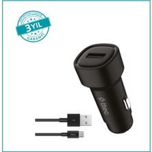 Ttec Smartcharger Araç Şarj  Aleti, Usb-C Kablo, 2.4A, 12W, Siyah