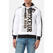 Boxeur Des Rues Full Zip Sweatshirt With Contrasting Colours White-Gold