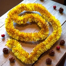 Oktay Sesal Yılbaşı Boyun Simi Metalik Gold 2 Metre Yılbaşı Boyun Simi Yumuşak Garland Yılbaşı Süslemeleri