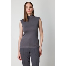 On Triko Dik Yaka Kolsuz Basic Bluz 61432-26K