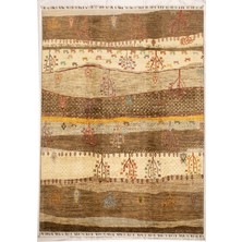 El Dokuma Afgan Halı Ağaç Desenli Krem Renk 3 Metre Kare