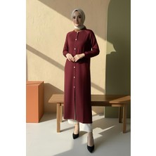 Düğmeli Uzun Hırka