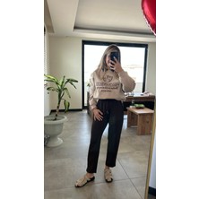 Kahverengi Modal Kumaş Eşofman Alt