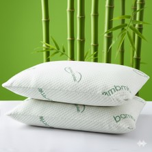 Heyner Bamboo Yastık 50X70 Visco Bambu Yastık 2 Adet Çift Kişilik Ortopedik Yastık 1200 gr