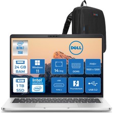 Dell Pro 14 Plus Intel Core Ultra 7 255U 5.1ghz 24GB Ddr5 1tb SSD Windows 11 Home Intel® Aı Boost 14 Inç IPS Fullhd+ (1920X1200) Taşınabilir Bilgisayar PB14250BTO110H08 + Zetta Çanta