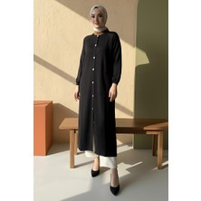 Düğmeli Uzun Hırka