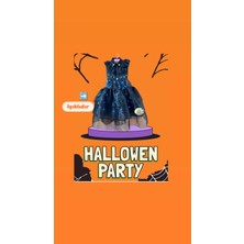 3b Kids Kız Çocuk Cadılar Bayramı Işıklı Kostümü Elbisesi Halloween Kostümü Doğum Günü Parti