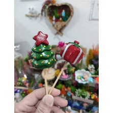 2'li Noel ve Yılbaşı Süsü, Teraryum ve Minyatür Obje Seti, Yeşil Renk